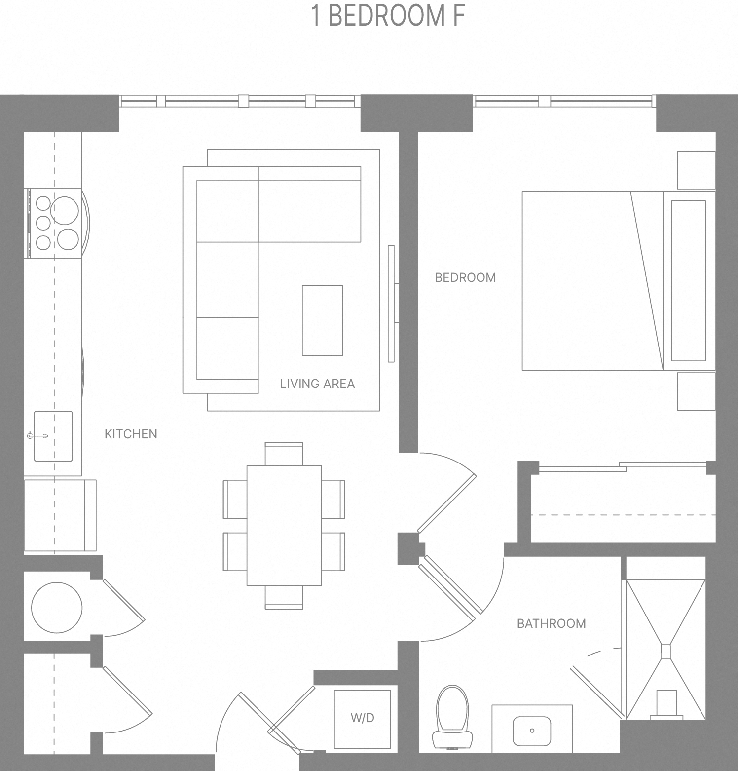 1BR F Floorplan